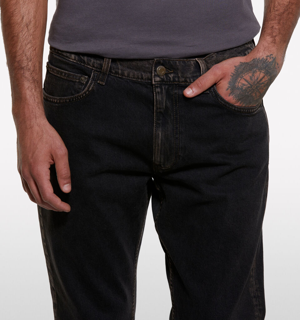 Blue Style 75 regular fit jeans - men's regular fit jeans - Black | Sisley image number 4